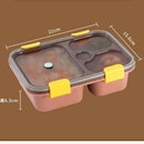 Ljojo 3-Grid Bento Box with Spoon | Microwaveable Lunch Container & Tableware