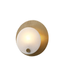Ljojo Marble Bedroom Bedside Lamp: Minimalist Copper Wall Light for Living Room and Foyer