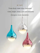 Ljojo LED Water Droplet Ceiling Chandelier: Modern Living Room Bedroom Pendant Lamp