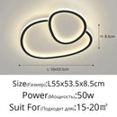 Ljojo Minimalist LED Ceiling Lamp Dimmable Remote Control Creative Chandelier