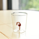 Ljojo 3D Animal Glass Cup, 350ml, Christmas Theme, Cartoon Animal Shape