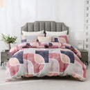 Geometric Boho Duvet Set + Pillowcase, 2/3pc Polyester Bedding, Single King Size, Ljojo Brand
