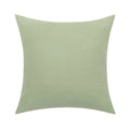 Ljojo Linen Embroidery Leaves Cushion Cover - Beige Green 45x45cm