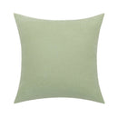 Ljojo Linen Embroidery Leaves Cushion Cover - Beige Green 45x45cm