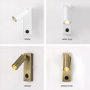 Ljojo LED Wall Lamp Sconce with Switch Black Bronze Creative USB for Bedroom
