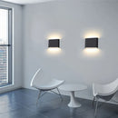 Ljojo Modern 12W Indoor/Outdoor LED Wall Sconce - Aluminum Waterproof Up/Down Light in Black White