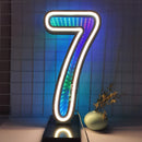 Ljojo™ Starry Sky Tunnel Neon Numbers Sign - Double-Sided 3D Lights