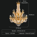 French Empire Copper Crystal Chandelier | Large Luxury Hanging Pendant Light by Ljojo