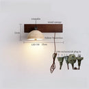 Ljojo LED Wall Lights: Mid Century Modern, Pull Chain Switch, Adjustable Angle, Living Room, Bedside Lamps
