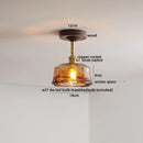Ljojo LED Glass Ceiling Lamp Modern Yellow Lighting for Home Restaurant Hallway