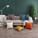 Ljojo Linen Farmhouse Cushion Cover with Hemp Rope Edging - 45x45cm