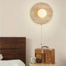 Ljojo LED Wall Lamps: Nordic Minimalism Bedroom & Living Room Light, Yellow Travertine