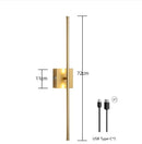 Ljojo 50CM Rechargeable LED Wall Lamp with Removable Sconces for Bedroom and Living Room