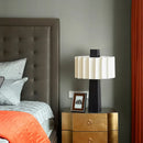 Ljojo Minimalist Scandinavian Bedroom Table Lamp Black Vertical Design