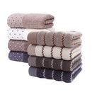 Ljojo 100% Cotton Hand Face Towels Set: White Brown Grey Blue Mixed Color Hotel Home Bath Towel Washcloth Set