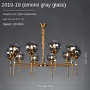 Nordic Glass Ball LED Pendant Light Chandelier - Ljojo Luminaires for Home Decor