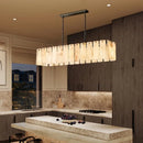 Ljojo Luxury Onyx Stone Chandelier Pendant Lights for Villa Loft Living Room House Decor