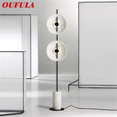 ELZRA Modern LED Floor Lamp White Marble Ljojo Brand