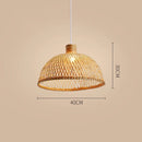 Bamboo Chandelier Modern Southeast Asian Style Rattan Lamp for Dining Room by Ljojo