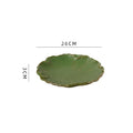 Ljojo Lotus Leaf Ceramic Dinner Plate Set - Japanese Style Tableware