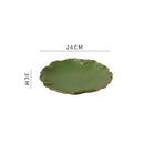 Ljojo Lotus Leaf Ceramic Dinner Plate Set - Japanese Style Tableware