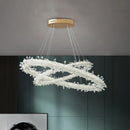 Luxury LED Chandelier Ice Circle Pendant Light Modern Home Decor Living Room Fixture by Ljojo