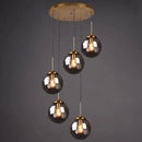 Italian Designer Glass Ball Chandelier: LED Ceiling Lamp by Ljojo for Dining & Living Room Lighting