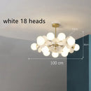 Ljojo Modern Glass Ball LED Ceiling Chandelier Children's Room Pendant Lamp Home Decor
