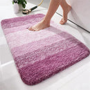 Ljojo Luxury U-Shape Bathroom Rug: Soft, Absorbent, Non-Slip Plush Shower Mat