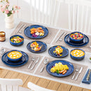 Ljojo 12/18 Piece Blue Klin Change Glaze Dinnerware Set