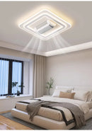Modern Acrylic LED Ceiling Fan Light | Invisible Blades | Home Decor Lighting by Ljojo
