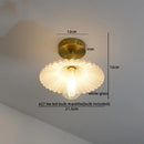 Ljojo Modern Amber Glass LED Ceiling Lights with Copper Socket for Home Decoration
