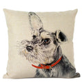 Cute Bulldog Hand-Painted Linen Pillowcase by Ljojo Teddy Collection
