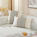 Ljojo Linen Stripe Diamond Woven Cushion Cover with Tassels, 45x45cm