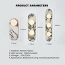 Ljojo Marble LED Wall Light Brass Glass Bedroom Sconce Stairs Lamp Hotel Shop Decoration