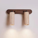 LED Natural Yellow Travertine Wall Lamp for Bathroom Bedroom Indoor Stone Decoration by Ljojo