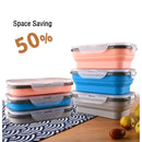 Ljojo Silicone Lunch Box Spoon Portable Bento Container 900ml