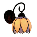 European Pink Lotus Wall Lamp Tiffany Style Glass Lighting E27 110V by Ljojo