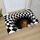Ljojo 3D Optical Illusion Entrance Carpet: Trippy Living Room Rug for Hallway, Bedroom, Bathroom