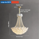 Ljojo Glass Petal Designer Pendant Light | Elegant French Style Bedroom Ceiling Fixture