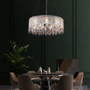 Ljojo Modern Luxury Purple Crystal Chandelier for Living Room Kitchen LED Hanging Lamp