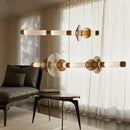 Ljojo Luna Glass Tube Chandelier LED Lamp - Modern Italian Design for Bedroom and Living Room