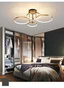 Nordic Minimalist Gold Ring LED Ceiling Light Fixture for Restaurant Bedroom Living Room by Ljojo