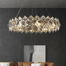 Dimmable LED Crystal Chandelier Hanging Lamp Linear Round Square For Dining Room by Ljojo.