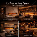 Ljojo Water Electric Fireplace 3D Mist Flame Realistic Remote Control Interior Steam Fireplace
