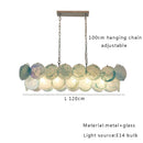 Murano Glass Chandelier: Blue Green Pink Glossy Ceiling Light for Girls Room by Ljojo