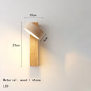 Led Wall Light With Natural Stone Indoor Sconce Rotatable Lamp for Bedroom by Ljojo