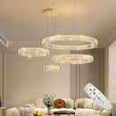 Ljojo Modern Gold Crystal LED Chandelier | Luxury Indoor Lighting for Bedroom Living Room
