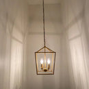 American Corridor E14 Pendant Lights Birdcage Chandelier by Ljojo LED Metal Frame Indoor Lighting