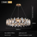Ljojo Luxury Crystal Chandelier with LED Lighting for Living Room Décor